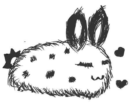 a cute illustration of a sea bunny